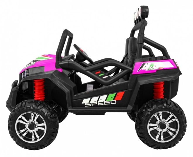 Dětská terénní buggy Grand Lift růžová + pohon 4x4 + dálkové ovládání + nosič zavazadel + rádio MP3 + LED dioda