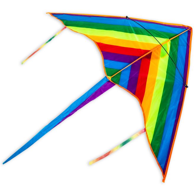 Létající velký trojúhelníkový duhový drak 57 x 85 cm