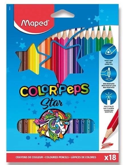 MAPED Pastelky trojboké Color'Peps 18ks