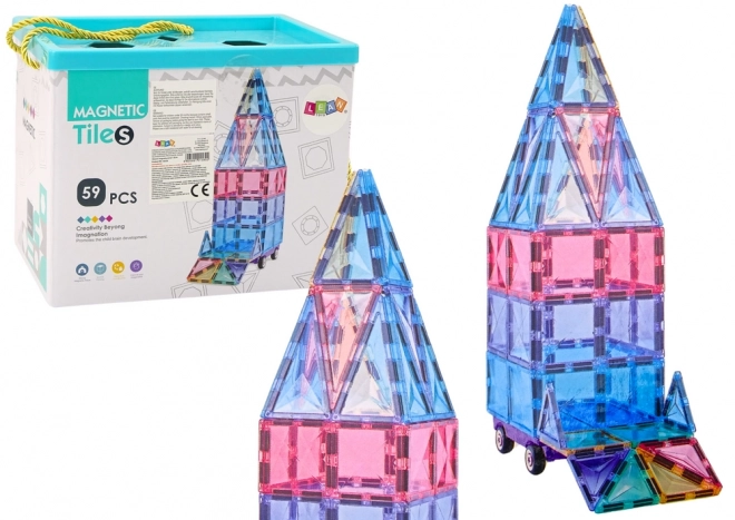 Sada magnetických kostek 59el Barevné panely