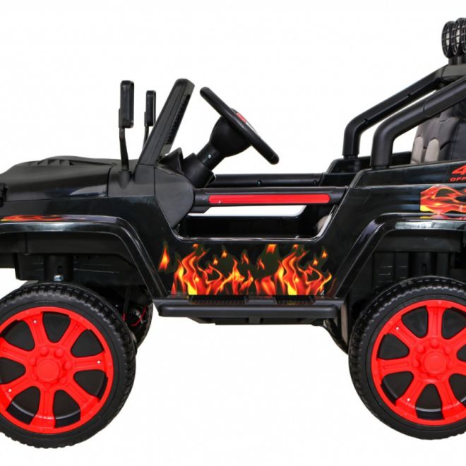 Terénní auto Raptor Drifter Flames + Dálkové ovládání + Pohon 4x4 + Úložný prostor + Pomalý start + MP3 LED
