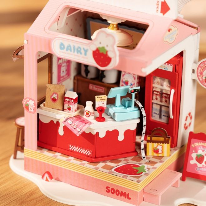 RoboTime miniatura domečku Mléčný bar Strawberry