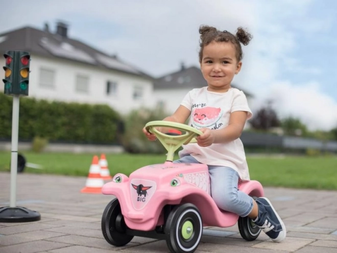 Auto odstrkovadlo BIG BOBBY CAR CLASSIC růžové s kytičkami