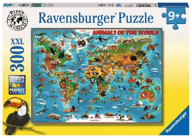 RAVENSBURGER Puzzle Zvířata světa XXL 300 dílků