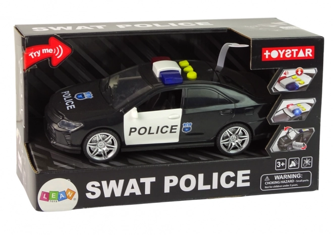 Policejní auto 1:14 Světla Zvuky Černá