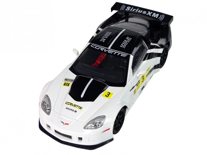 Závodní sportovní auto R/C 1:18 Corvette C6.R White 2.4 G Lights