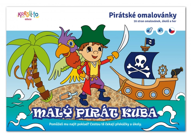 Pirátské omalovánky malý pirát Kuba