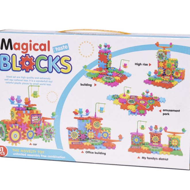 Stavební kostky Magical Blocks - 81 kusů