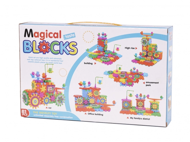 Stavební kostky Magical Blocks - 81 kusů