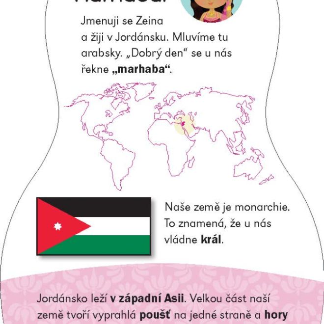 Oblékáme jordánské panenky ZEINA – Omalovánky