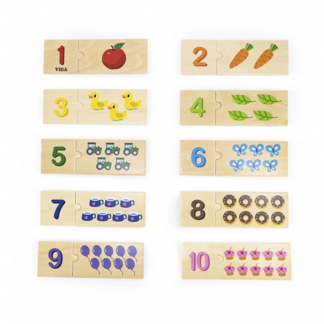 Sada Dřevěné Puzzle Viga Montessori