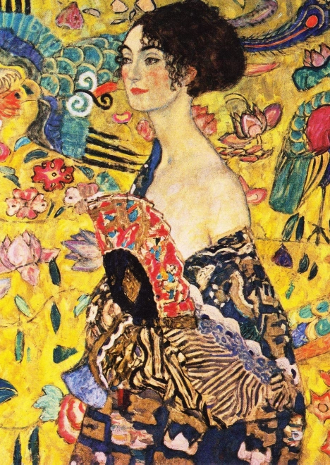 ENJOY puzzle Gustav Klimt Dáma s vějířem 1000 dílků