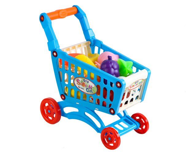 Dětský nákupní vozík s příslušenstvím