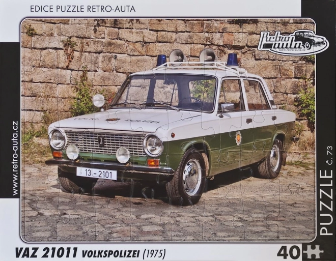 RETRO-AUTA Puzzle č.73 VAZ 21011 Volkspolizei (1975) 40 dílků