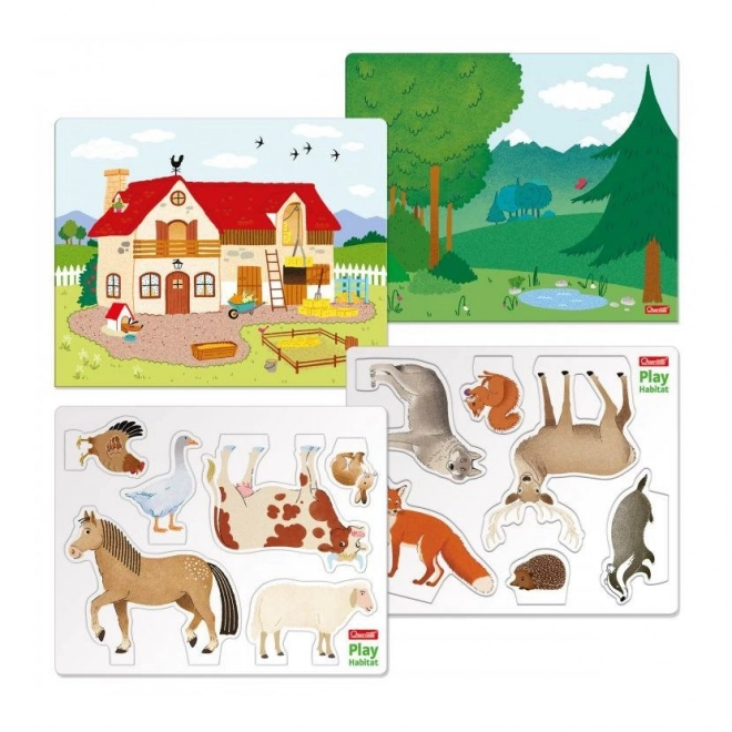 Quercetti Zasouvací skládačka Play Habitat sliding puzzle