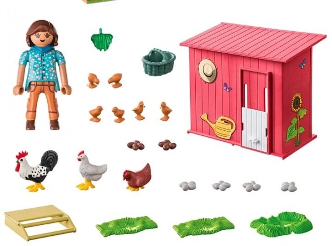 Playmobil 71308 Kohout a slepice s kuřátky