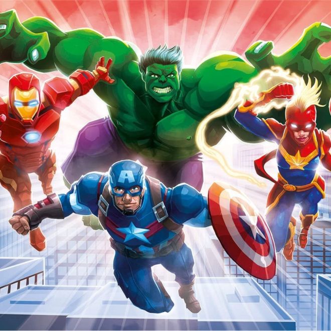 CLEMENTONI Svítící puzzle Marvel: Avengers 104 dílků