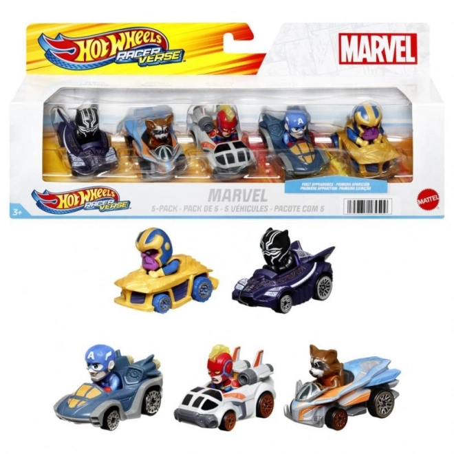 Sada autíček Marvel Hot Wheels