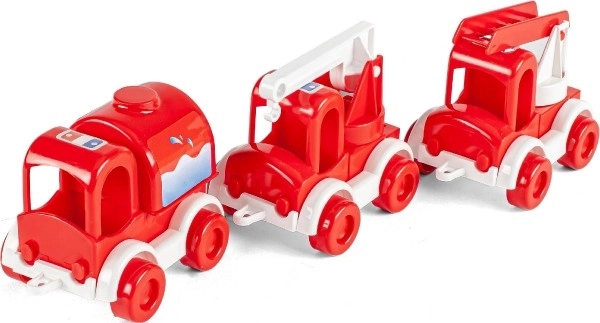 Auto hasiči Kid Cars 3ks plast 10cm v krabičce 30x8x10cm 12m+ Wader