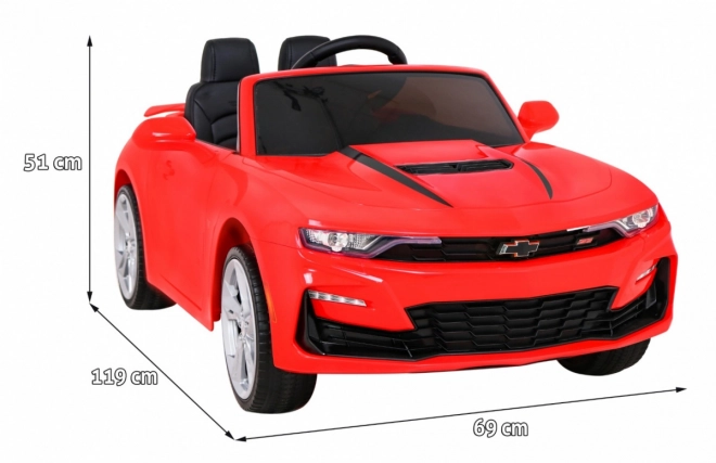 Chevrolet Camaro 2SS Červená baterie + dálkové ovládání + EVA kola + pomalý start + zvuky světel