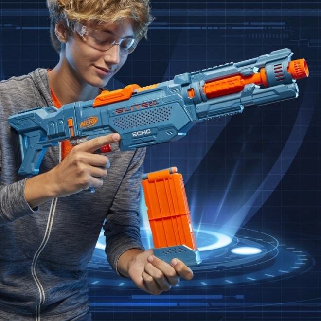 Pistole Nerf Echo CS-10 s příslušenstvím