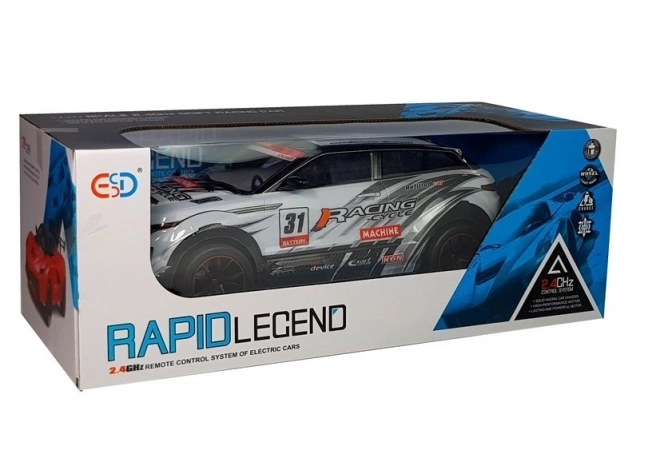 Dálkově ovládané rallye auto 1:10 bílé R/C