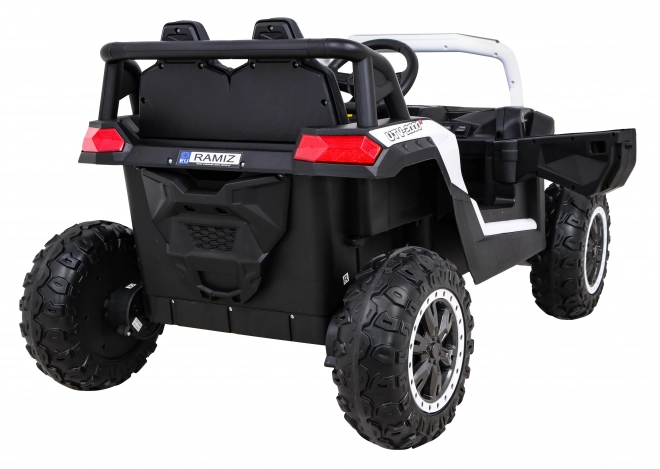 Buggy UTV 2000M závodní auto na baterie + MP3 zvuky světla + dálkové ovládání + pomalý start – Bílé