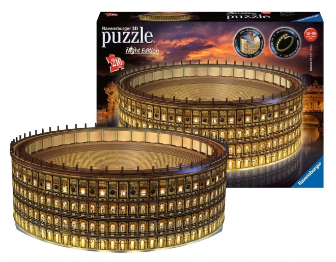 RAVENSBURGER Svítící 3D puzzle Noční edice Koloseum, Řím 216 dílků