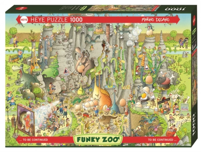 HEYE Puzzle Šílená ZOO: Expozice Jurský svět 1000 dílků