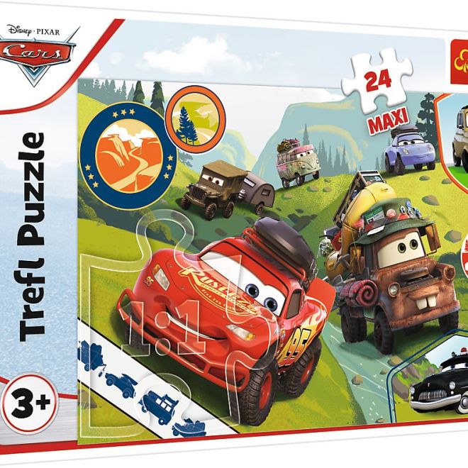 TREFL Puzzle Auta 3: Šťastná auta MAXI 24 dílků