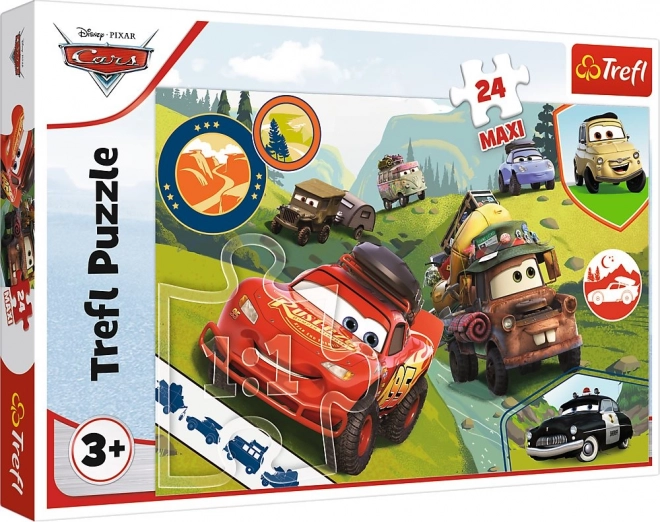 24 Dílků Maxi Puzzle Veselá Auta Disney Cars 3