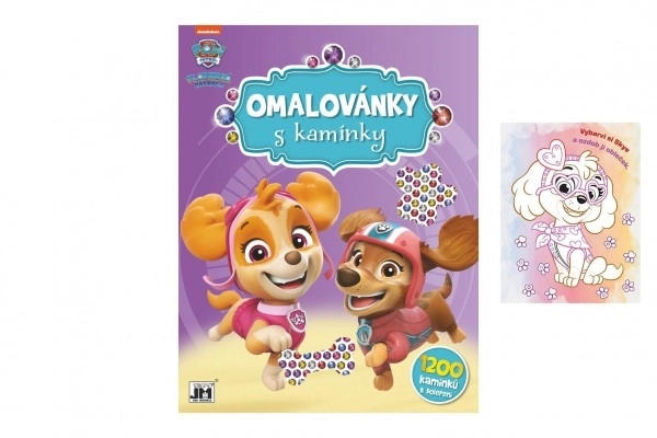 Omalovánky s kamínky Tlapková patrola/Paw patrol A4 21x28cm