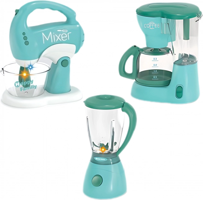 WOOPIE Sada domácích spotřebičů pro děti 3v1 Mixér Blender Kuchyňský robot