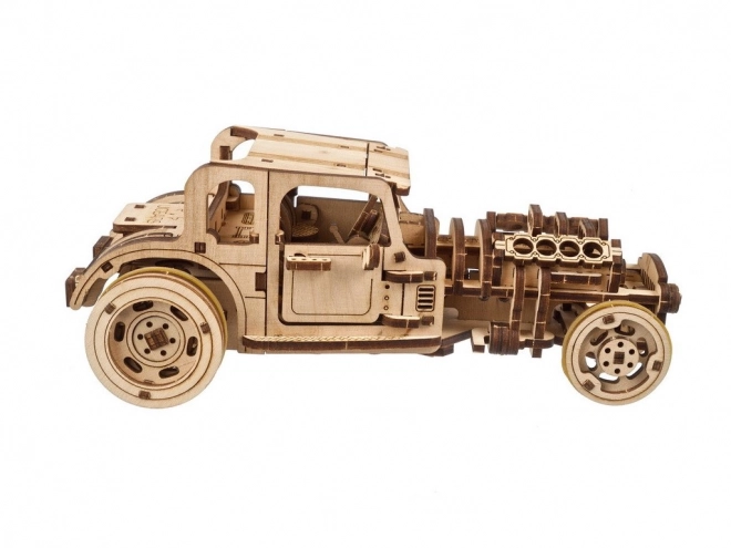 Ugears 3D dřevěné mechanické puzzle The Hot Rod Furious