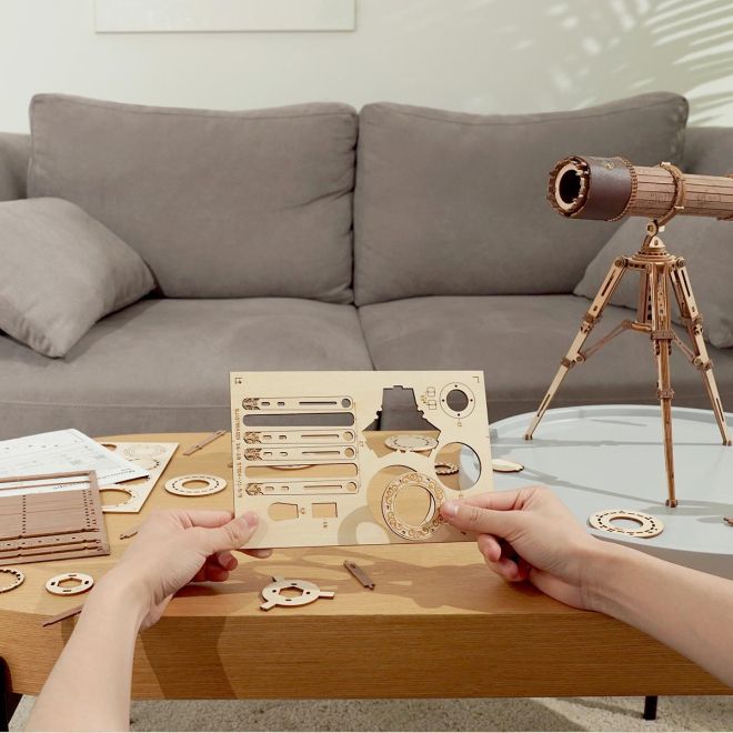 Dalekohled - 3D dřevěná stavebnice
