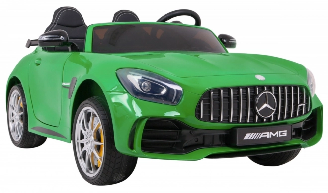 Mercedes-Benz GT R pro děti Lakovaný zelený + 4x4 + Ventilační otvor + Dálkové ovládání + EVA + MP3 LED