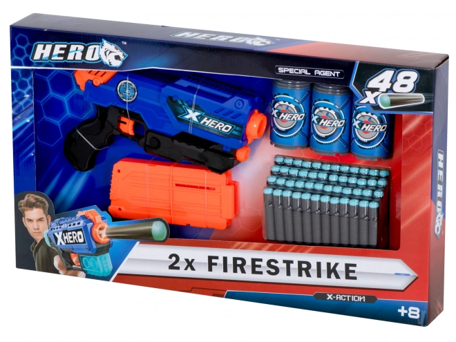 Kulomet na pěnové šipky NERF + zásobník + 3 terče + 48 šipek