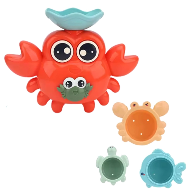Zábavní sada do koupelny Krab a mořská zvířata