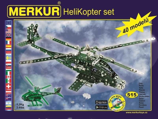 Merkur Helikopter Set, 515 dílů, 40 modelů