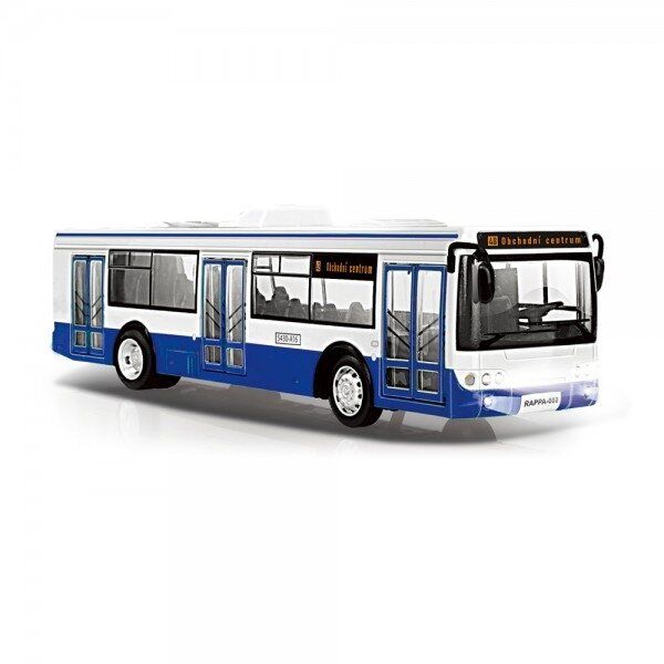Trolejbus hlásící zastávky – Modrý