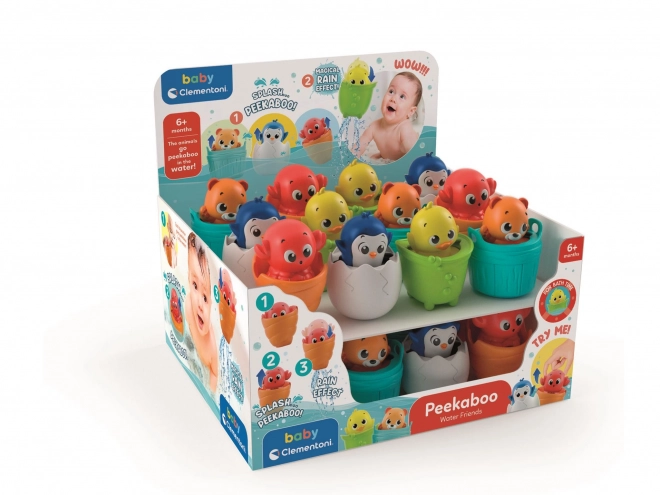 CLEMENTONI BABY Peekaboo Vodní kamarádi: Vykukující krab