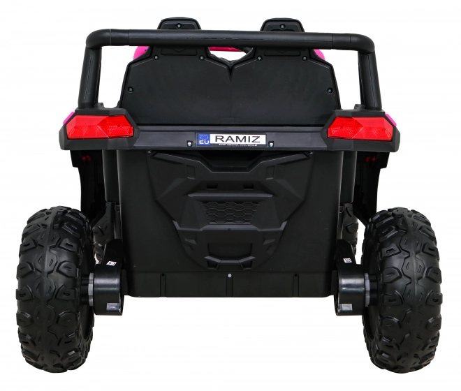 Buggy UTV 2000M závodní auto na baterie + MP3 zvuky světla + dálkové ovládání + pomalý start – Růžové