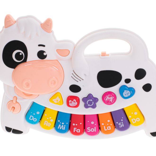 Dětské interaktivní piánko s motivem kravičky