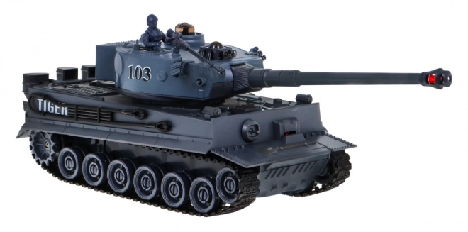 Dálkově ovládané 2 tanky T-34 vs. Tiger pro děti 3+ Střílecí modely 1:28 + Velká tanková bitva + Světelné zvuky