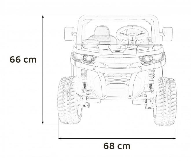 Dětské autíčko Pick-Up Speed 900 Blue + pohon 4x4 + pohyblivá naběračka + nosič zavazadel + dálkové ovládání + lopata + LED audio