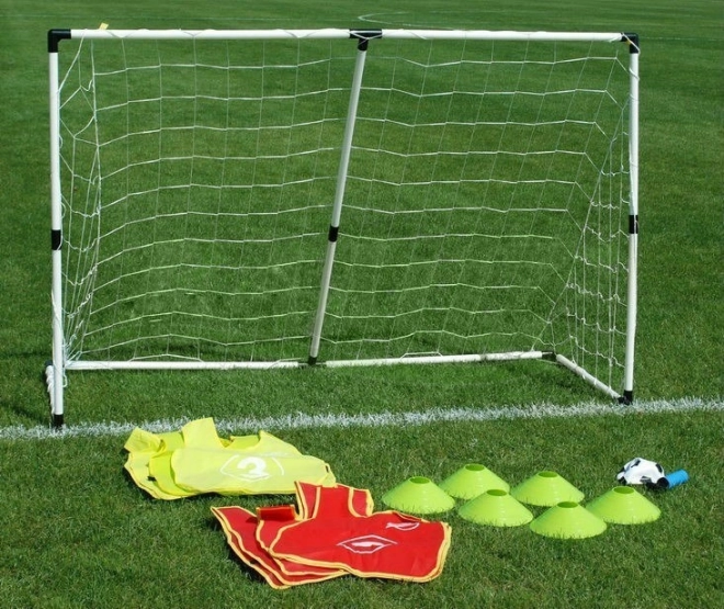 Sada dětských fotbalových branek 2 v 1 + míč s pumpičkou + rozlišováky