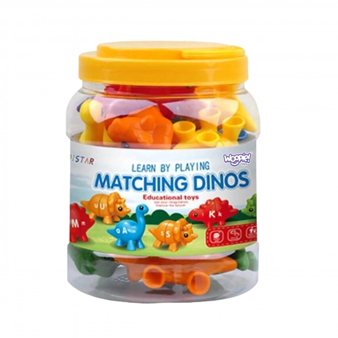Woopie nauka liter barevných montessori dinosaurů
