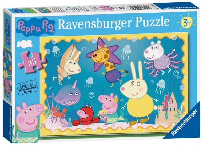 Puzzle 35 dílků Prasátko Peppa Podmořský svět