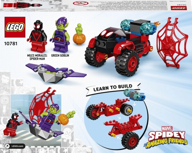 LEGO Spider-Man 10781 Miles Morales: Spider-Man a jeho techno tříkolka