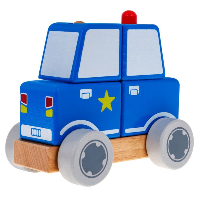 Dřevěné policejní auto